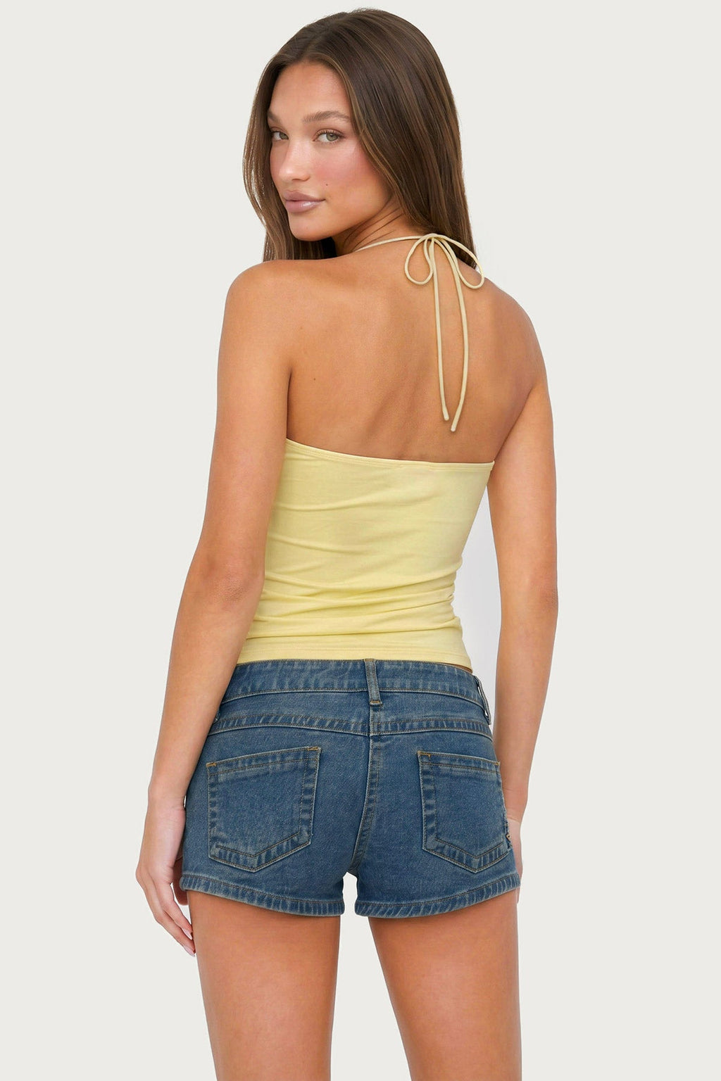 Itzel Ring Gathered Halter Top