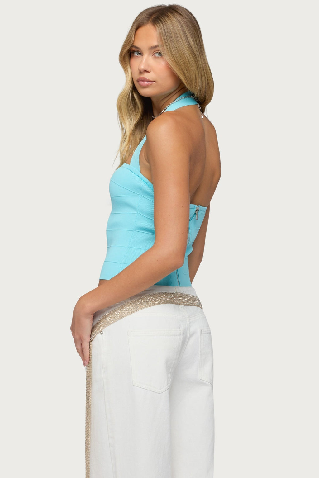 Esmerela Bandage Knit Halter Top
