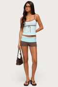 Emmey Contrast Foldover Shorts