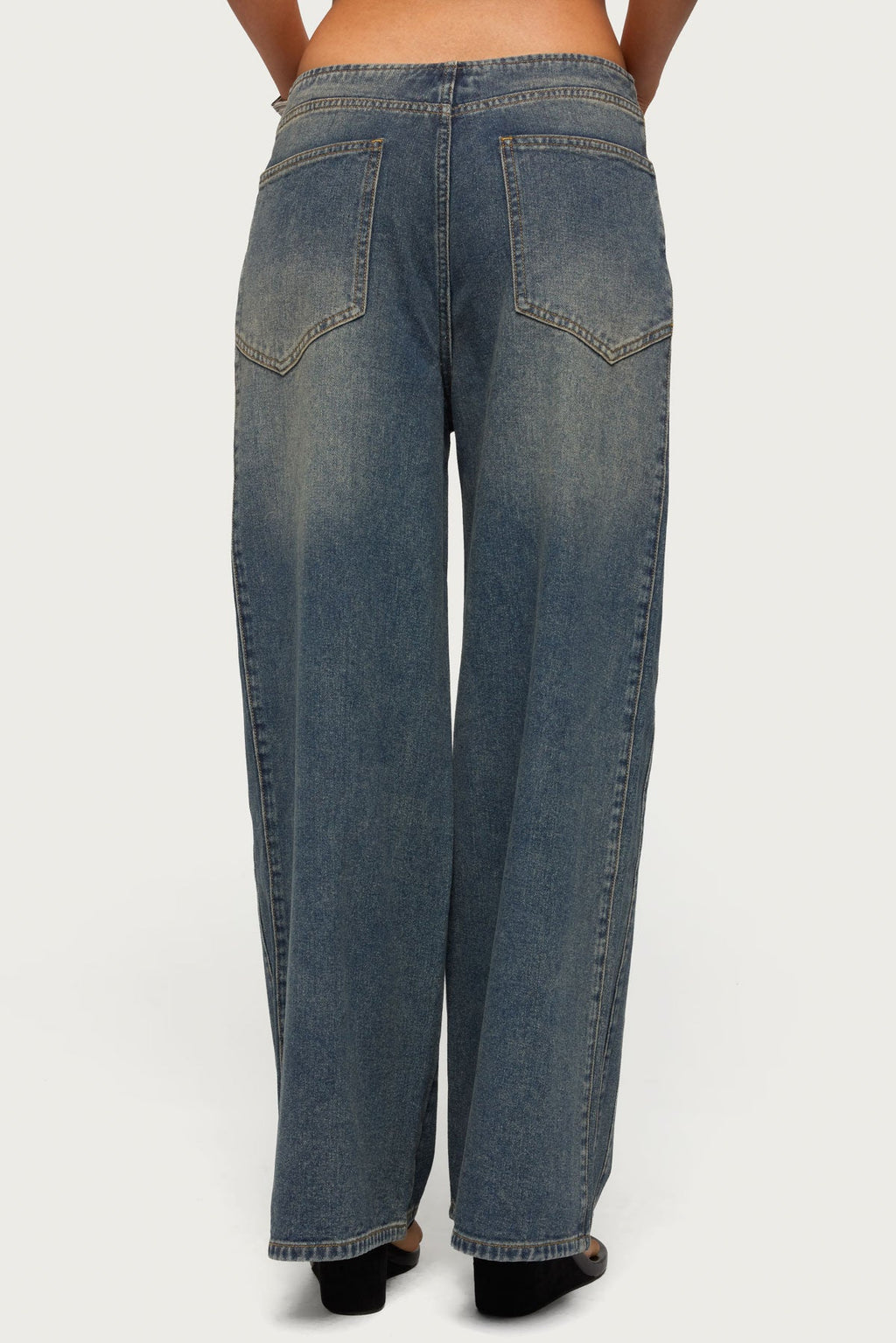 Elia No Waistband Low Rise Baggy Jeans