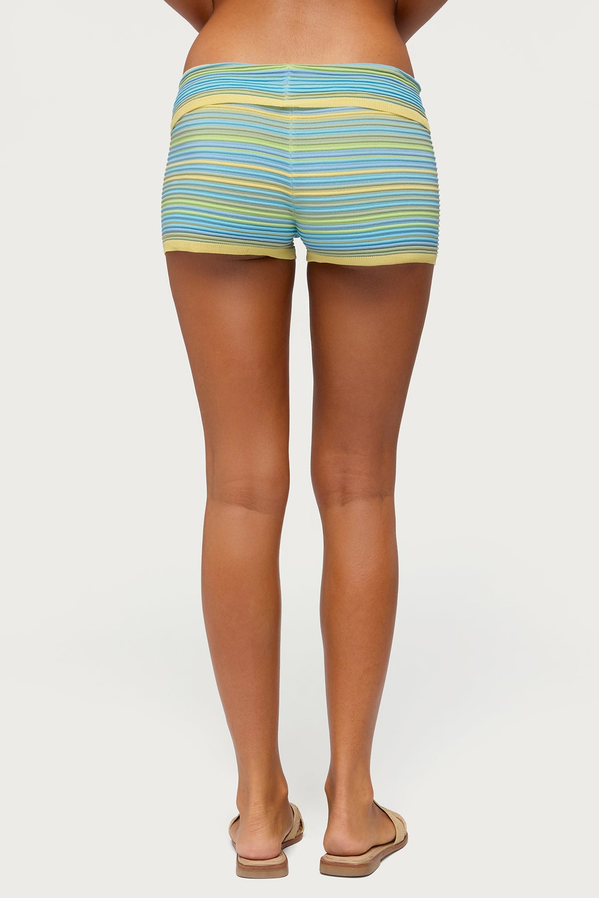 Eisley Striped Foldover Knit Shorts