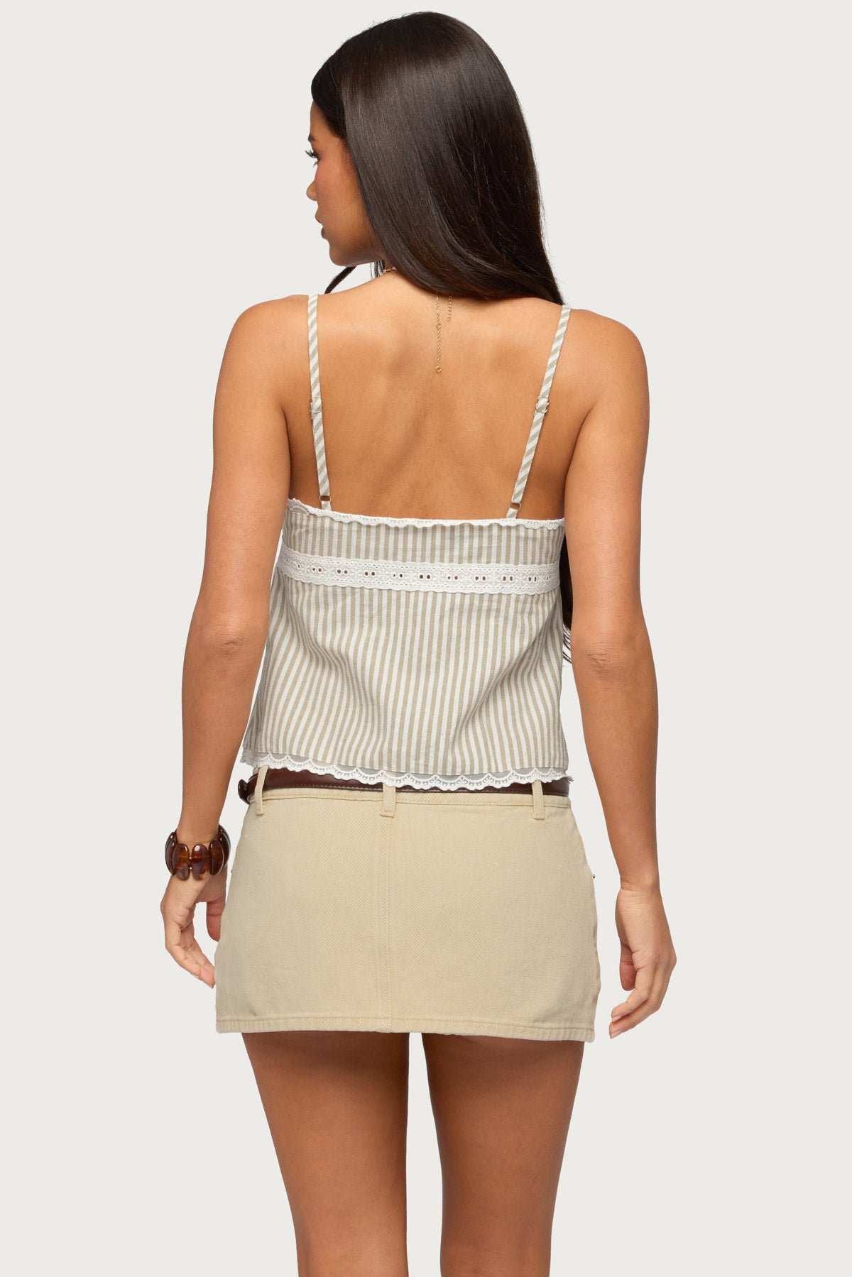 Elodie Lacey Striped Tank Top