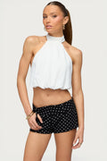 Senya High Neck Bubble Halter Top