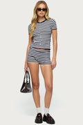 Irena Striped Knit Shorts