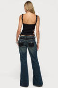 Tatem Lacey Low Rise Flared Jeans