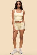 Audrea Ribbed Foldover Biker Shorts