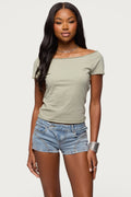 Kamalah Boat Neck Cotton T Shirt