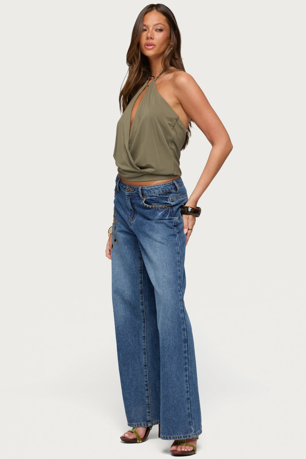 Metta Ring Cutout Halter Top