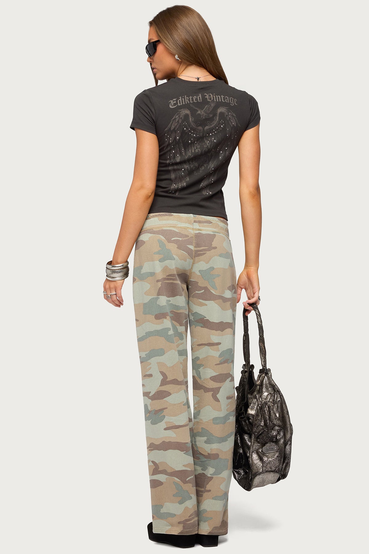 Edikted Vintage Studded T Shirt